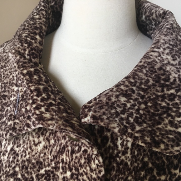 Talbots animal print jacket coat 4 - Picture 7 of 8